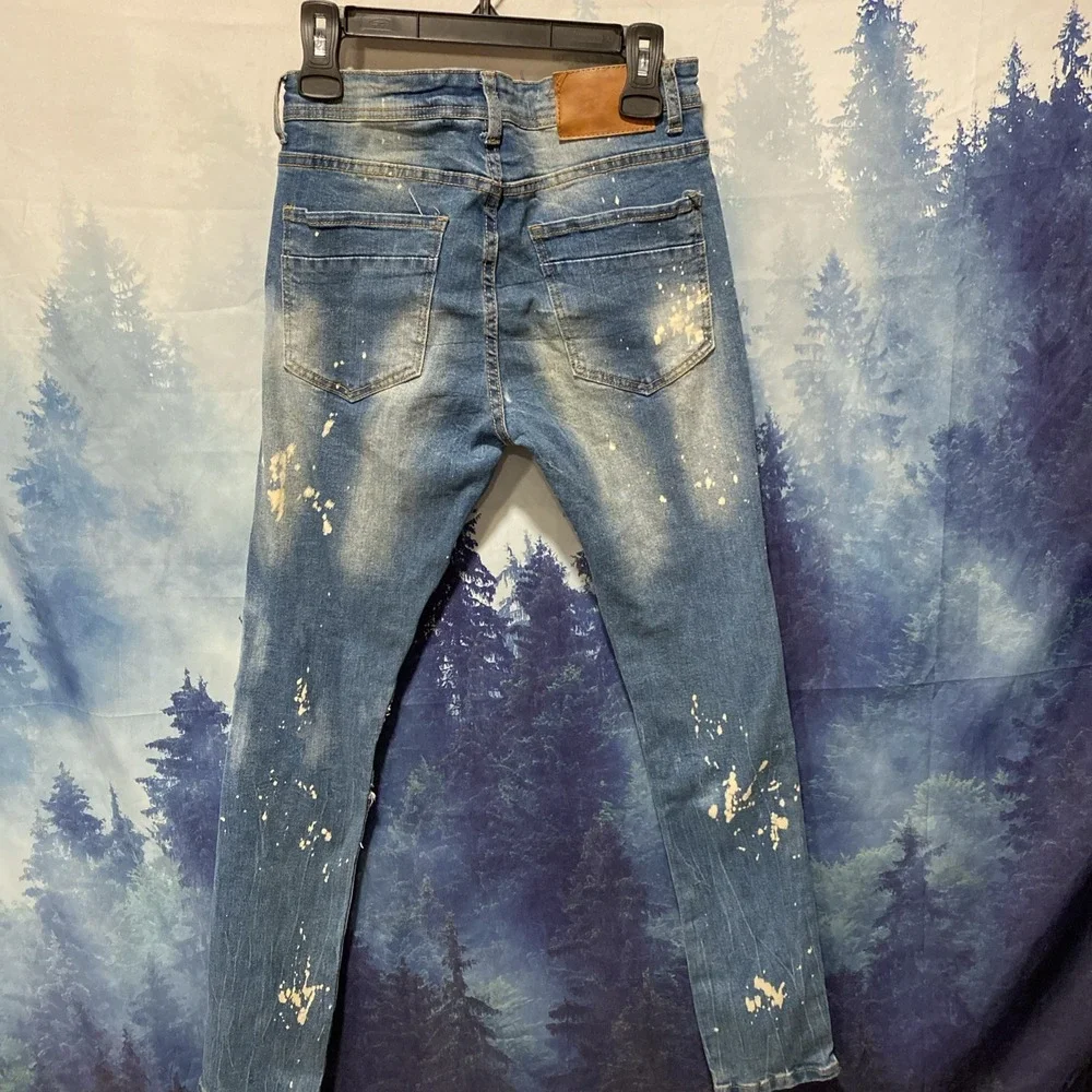 Waimea Skinny Fit‎ Moto Jeans 30x32 Paint Splatter Distressed